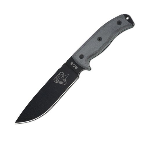 ESEE-6 Plain Black Blade with Grey Removable Micarta Handles